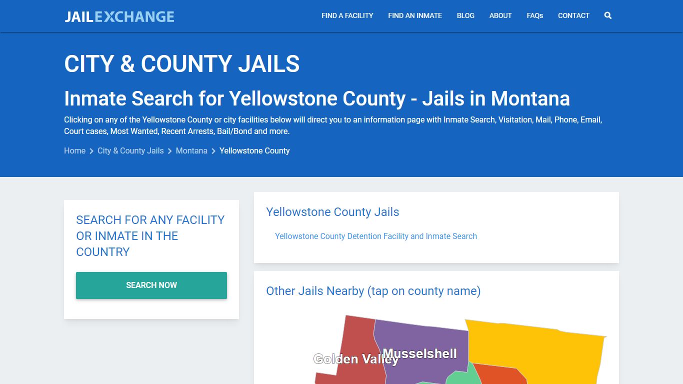 Inmate Search for Yellowstone County | Jails in Montana - Jail Exchange